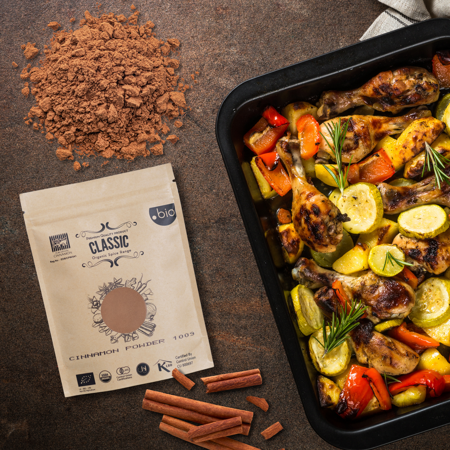 Organic True Ceylon Cinnamon Powder