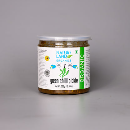 Organic Green Chili Pickle - 350ml
