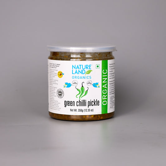 Organic Green Chili Pickle - 350ml