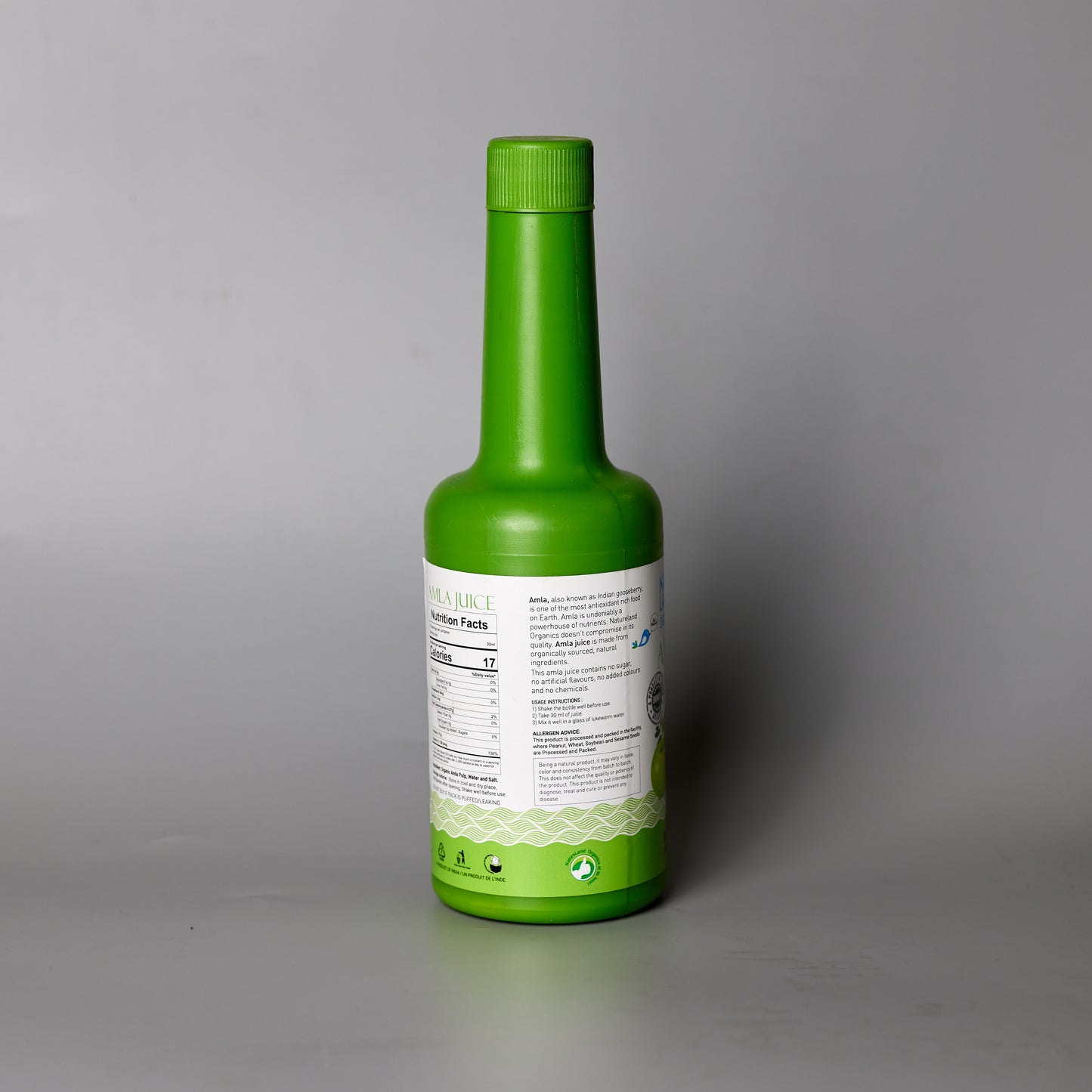 Organic Amla Juice - 500ml- Makes 5 Drinks